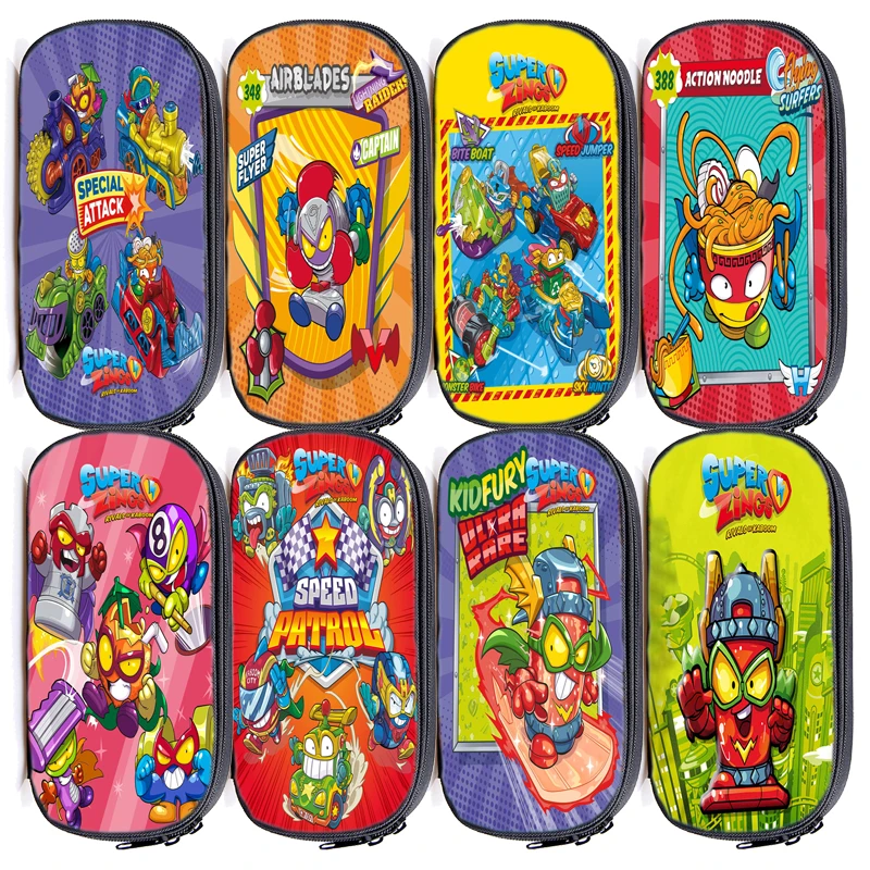 

Cartoon Game Superzings Series 6 Pen Bag Super Zings Boys Stationery Pencil Case Makeup Box Storage Pouch Kids School Supplies