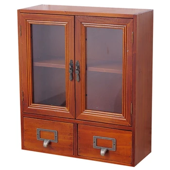 

Grocery Drawers Receive Ark Dustproof Cosmetics Fragrance Boxes Glass Door Small Wooden Box