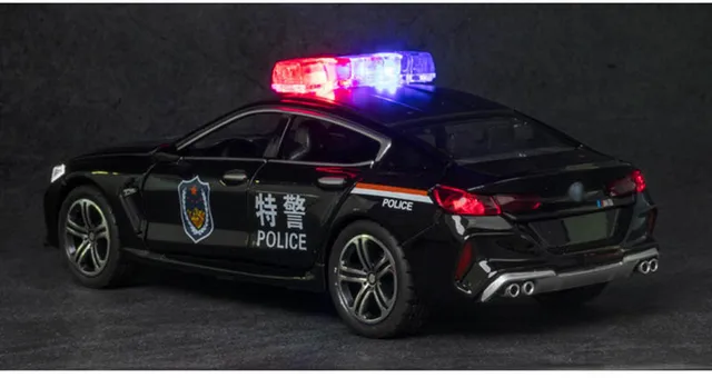 1/32 Alloy Die Cast M8 Police Model Toy Car Simulation Sound Light Pull Back 6 Door Open Toys Vehicle For Children Gifts 5