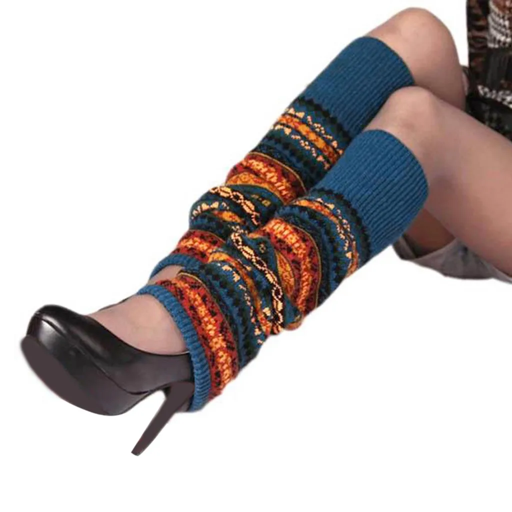 Женские носки, зимние Компрессионные носки, повседневные, Boho, вязаные,, гетры, носки, свободные, Skarpetki Sokken