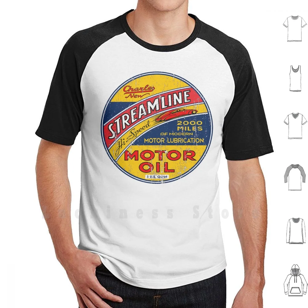 Streamline Motor Lubrificazione T Shirt Fai Da Te 100% Cotone 6Xl Mopar Mopar O No Car Plymouth Chrysler Desoto Hemi Muscle Car Hot