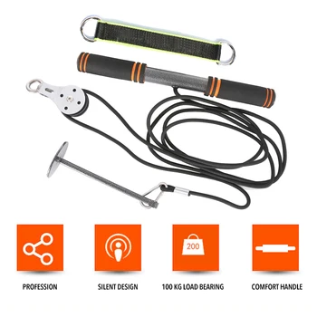 

Fitness Arm Biceps Triceps Blaster Strong Power Stick Pull Rope Wrist Roller Forearm Workout Hand Gripper Strengthener Trainning