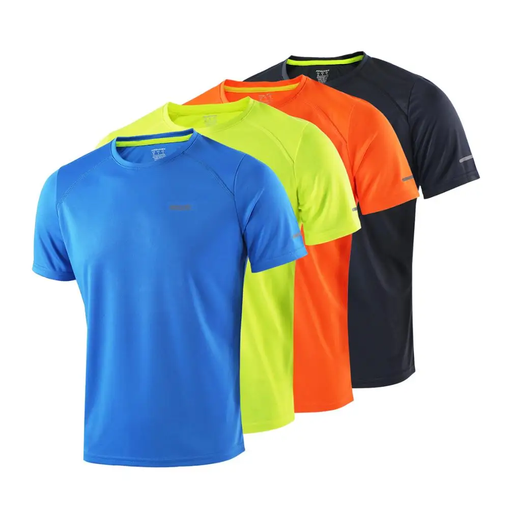 ARSUXEO Summer Men's Running Shirts Short Sleeves Sports Jersey Training Gym Crossfit Fitness Dry Fit T Shirt Clothing T1602