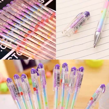 

6 Colors Ink Photo Album Gel Pen Ballpoint Pen Stationery Office Learning Cute Pen Unisex Pen for Kids Gift Random Style