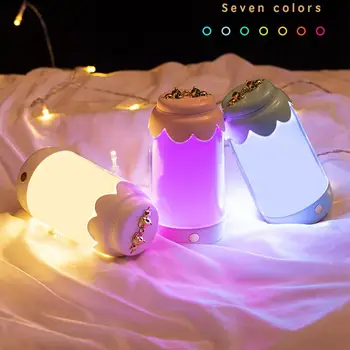 

3 modes Led Night Lamp Rechargeble Table Bedside Nursing Light 6Colors Light adjustable baby sleep room Night Lamp