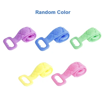 

Silicone Bathing Brush Exfoliating Back Scrubber for Shower Skin Deep Cleaning Massage Men