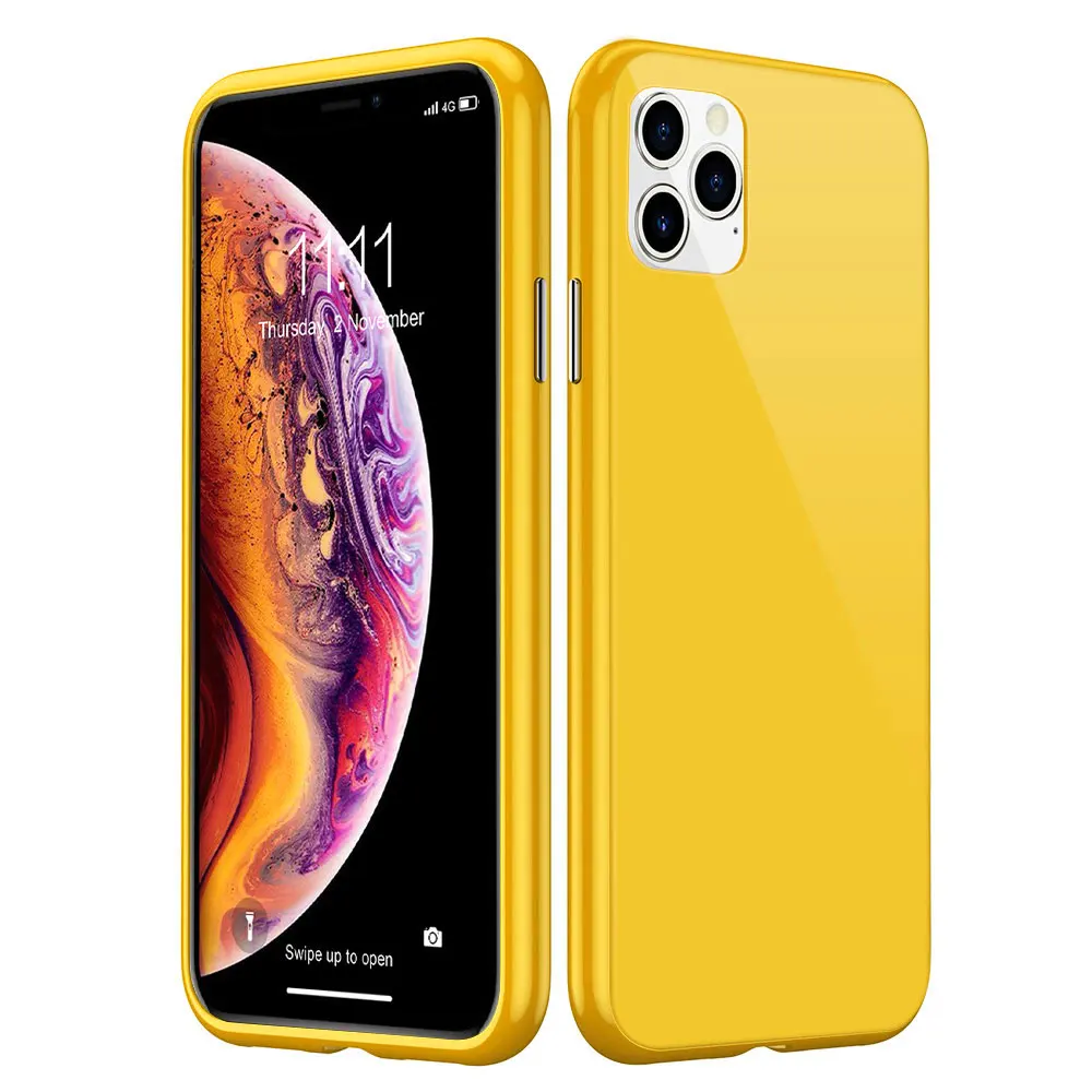 KISSCASE металлический магнитный чехол для iPhone X 7 8 7plus 8plus 11 Pro Max XR XS MAX чехол HD закаленное стекло магнит чехол для телефона крышка - Цвет: Цвет: желтый