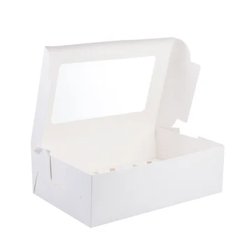 

20Pcs Muffin Cake Box Paper Cake Container Dessert Box Six-Grid Storage Box