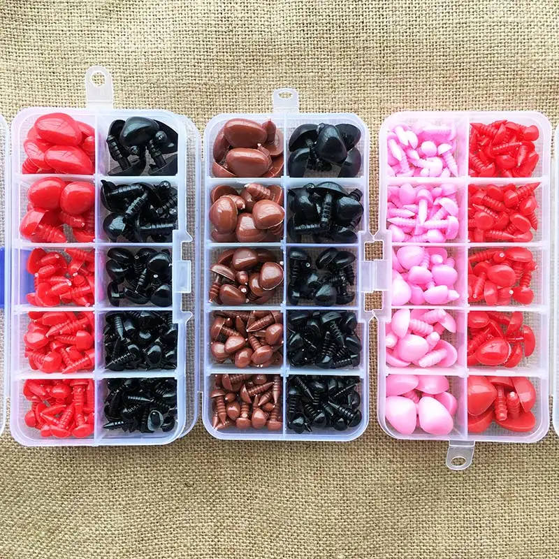 Safety Nose Eyes Triangle Nose Plastic Eyes Dolls Toys Crochet Bear Dolls Amigurumi Making Accessories 130pcs, plush doll accessories,glass doll eyes,doll eyes,doll eyewear accessories,doll accessories