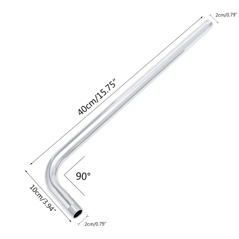 Резьба G1/2 из нержавеющей стали, настенная трубка, насадка для душа, кронштейн - Цвет: 40cm