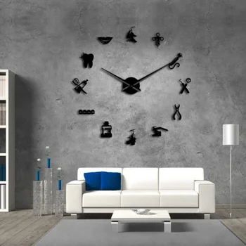 

Personalized 3D Oversized Wall Clock Diy Acrylic Clock Living Room Background Wall Decoration Wall Clock Home 2020
