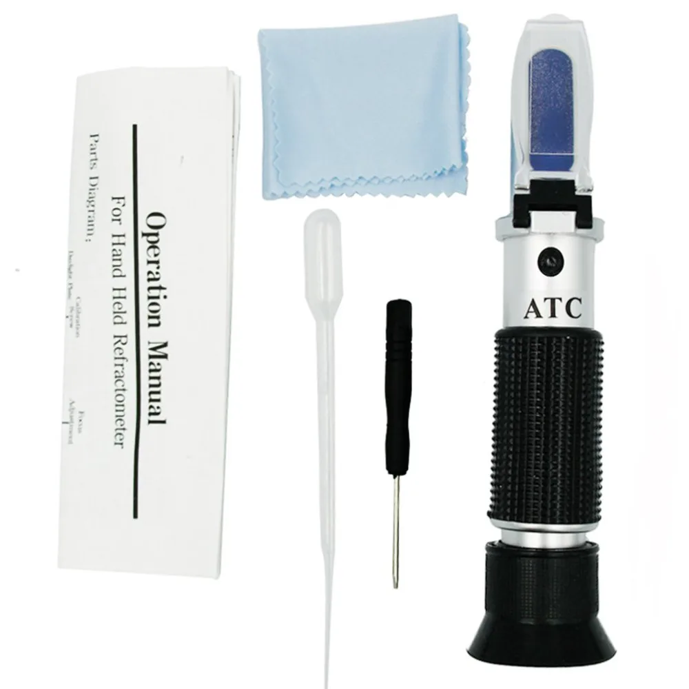 Portable Size 58-90% Water Honey Refractometer With Calibration Refractometer Honey Moisture Meter Tools