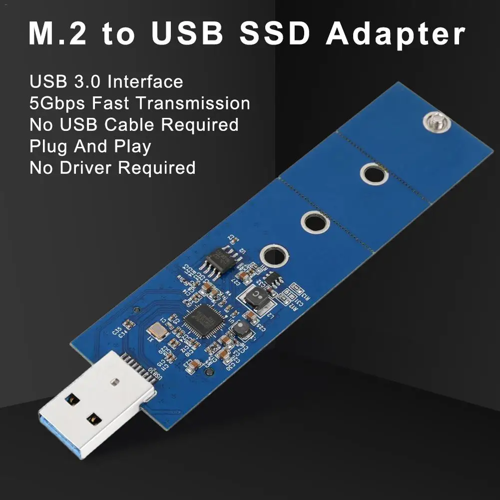 M.2 к USB адаптеру, B Key M.2 SSD адаптер USB 3,0, Plug and play, USB к M2 SSD адаптер, NGFF конвертер