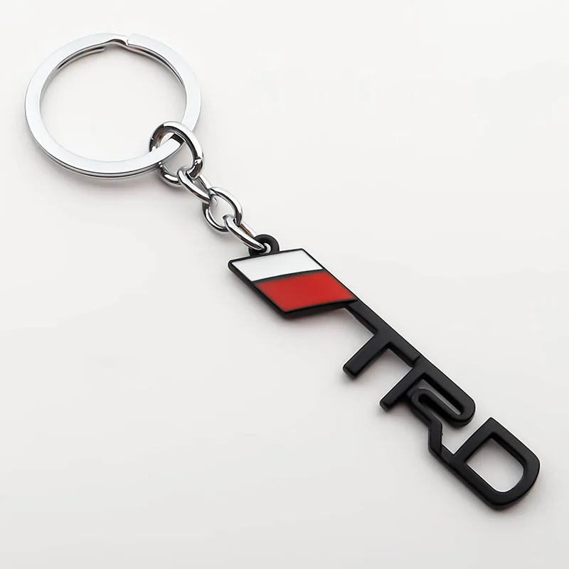 1 шт. модный металлический брелок TRD для Toyota логотип TRD Авто Мотоцикл двусторонний автомобильный брелок кольцо Holde брелок для Toyota брелок