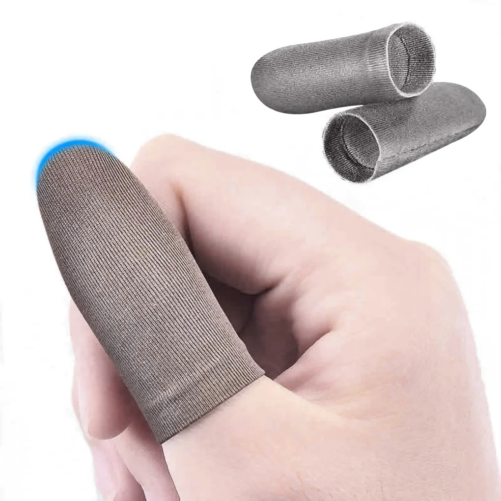

10pcs Phone Fingertip Gloves Finger Sleeve Tablet Screen Touch Gloves Nylon Sweat Proof Mobile Gaming Finger Cover