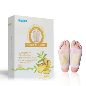

12Pcs Foot Care Ginger Essential Oil Detox Feet Patch Improve Sleep Antistress