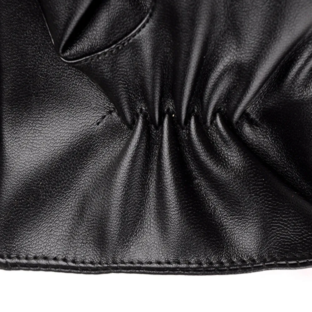 Women Winter Gloves Plus Velvet Warm Waterproof Driving Gloves Solid Leater Full Finger Gloves guantes invierno luvas de inverno