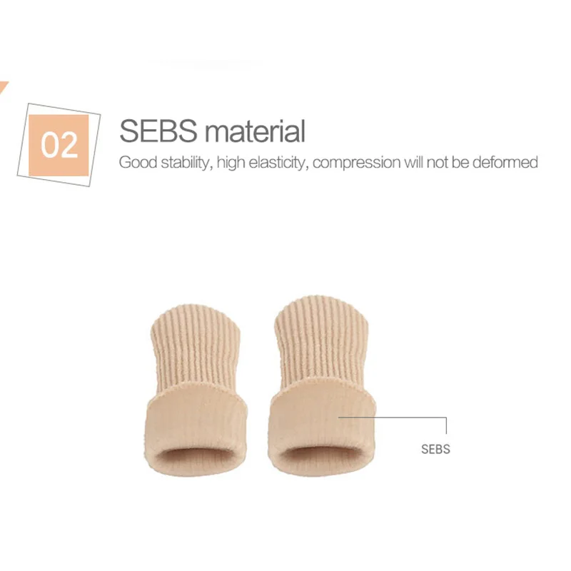 Shoe Insoles Toe Pads Fabric Gel Tube Bandage Finger&Toes Separator Maintain Cushion Corns Hallux Valgu Blisters Calluse Pain Relief Pads Inserts