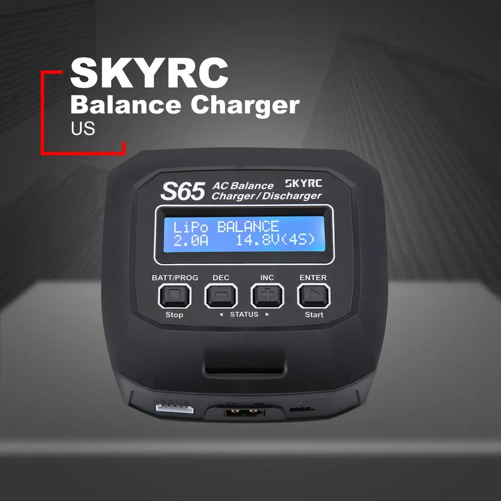 

SKYRC S65 65W 6A AC Balance Lipo Charger Discharger for 2-4S Lipo Battery RC FPV Racing Drone Quadcopter Models