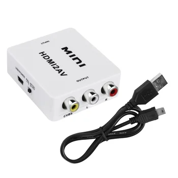

1Pc Mini Hdmi2Av Hdmi Converter Mini Hdmi To Av/Cvbs L/R Video Adapter Hdmi2Av Ntsc Pal Output 1080P