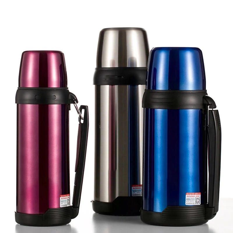 

304 Stainless Steel Thermos 1000ml 1500ml 1800ml Termos Coffee Vacuum Flasks Thermoses Travel Thermos Bottle