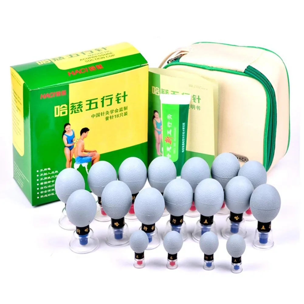 

Cans Suction Cups Cupping Set Chinese Acupuncture Physical Therapy Magnetic Massage Jars for Vacuum Cupping Therapy 12/18Cup