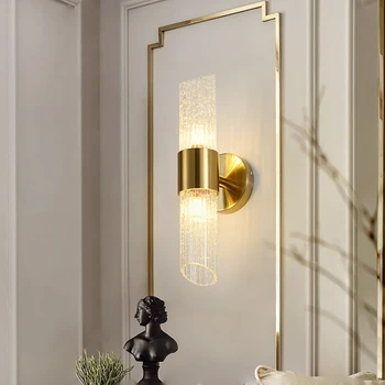 

Jmzm Modern Wall Lamp Hong Kong Style Luxury Living room Background Wall Lamp Simple Atmosphere Bedroom Bedside Lamp