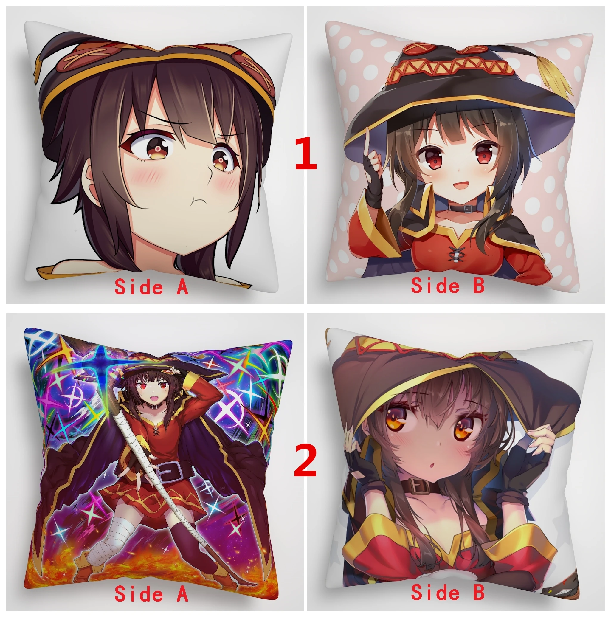 Двухсторонняя подушка Kono Suba Megumin Anime|Наволочка| | АлиЭкспресс
