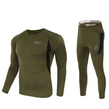 Зимнее высококачественное новое термобелье, мужское нижнее белье, комплекты компрессионного флиса, быстросохнущее термо-нижнее белье, мужская одежда