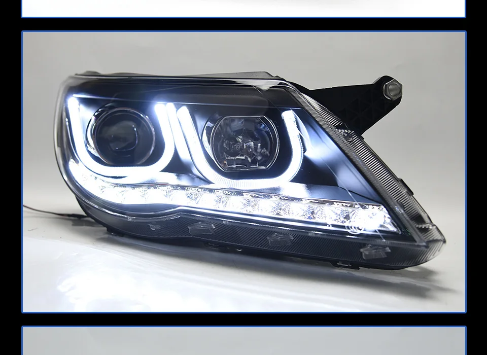 Head Lamp For Car VW Tiguan 2009-2012 Headlights Fog Lights Daytime Running Lights DRL H7 LED Bi Xenon Bulb Car Accessories