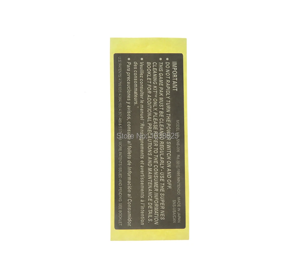 10 шт для SNES этикетка картриджа Стикеры Корпус наклейка Shell этикетка уплотнения игра