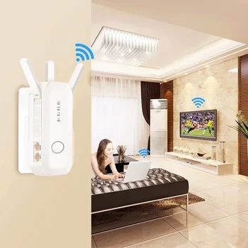 

Dual Band 2.4G / 5G WiFi Repeater Wireless AC 750Mbps Router Encryption WPS Signal Extender Amplifier EU Plug
