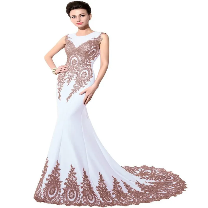 

2018 Glamorous Evening Mermaid Formal Backless Applique Prom Gown Free Shipping robe de soiree mother of the bride dresses