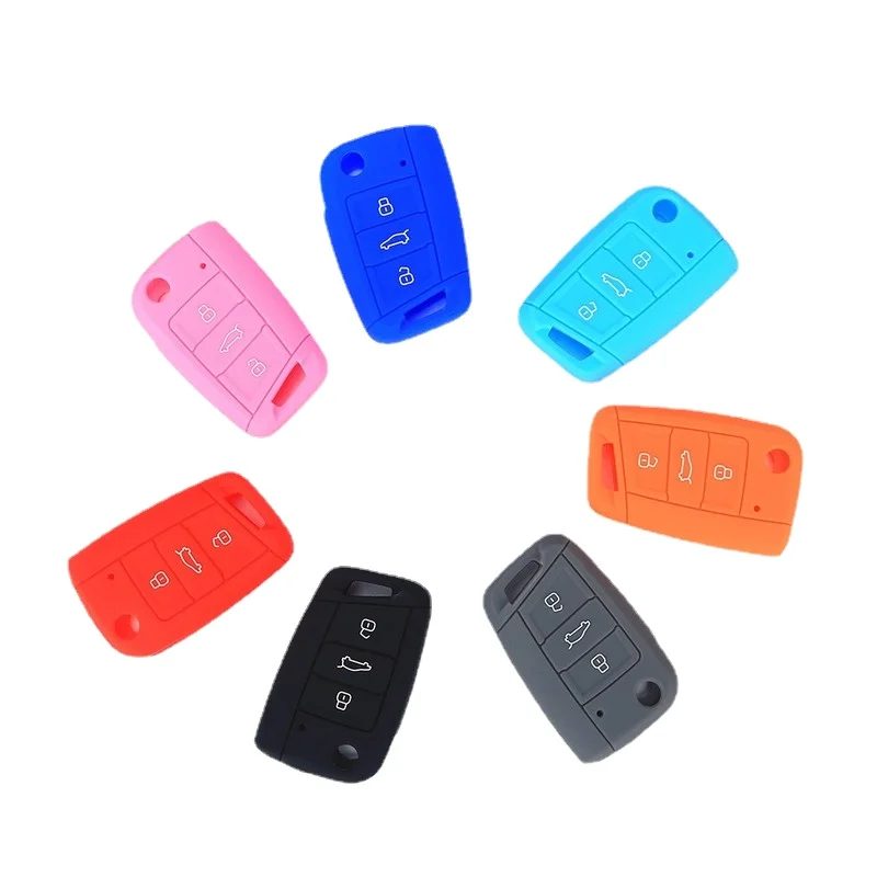 Car Key Cover Case Holder for VW Golf 7 T-cross POLO T-Roc Skoda Octavia A7 Fabia Leon Rapid Karoq SEAT Ateca Ibiza Toledo | Автомобили и