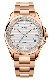 

AGELOCER Caliber.A 4610 Mens Automatic Mechanical Luxury Diamond Watch Big Date
