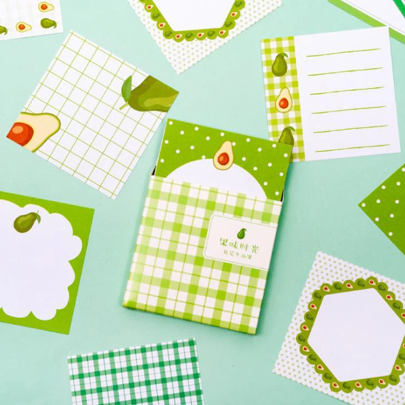 

1 Pcs Lovely Fruits Cherry Peach Avocado Lemon Paper Memo Pads Diary DIY Sticky Notes Bookmark Notepad Stationery Student Gifts