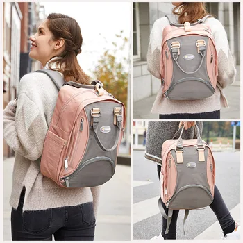 

Fashion Mommy Bag, Waterproof Backpack, Large Capacity Baby Bag