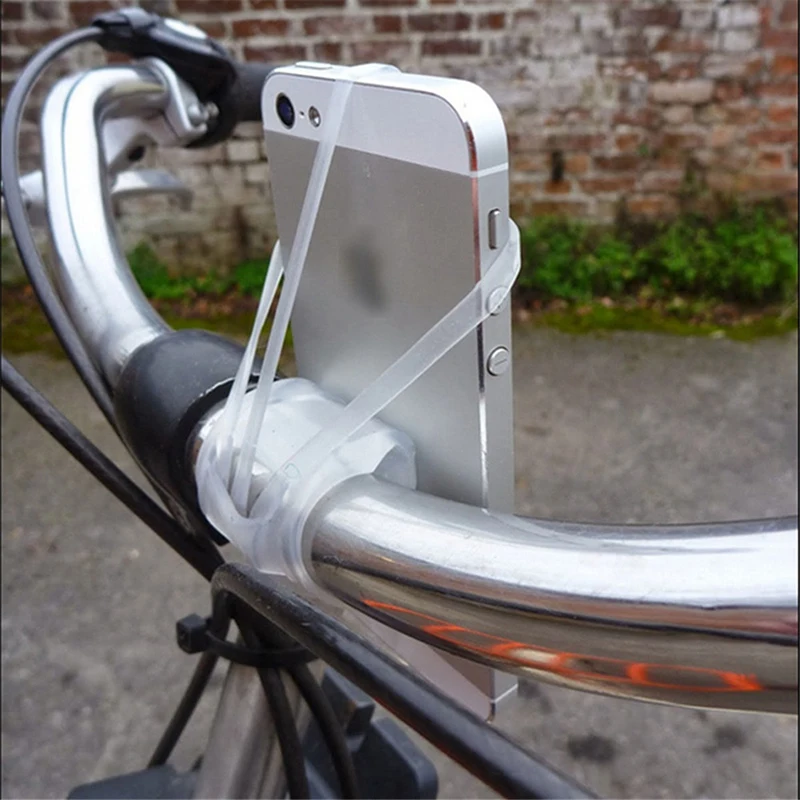 Universal Bicycle Silicone Strap Handlebar Fixed Strap MTB Portable Non-slip Phone Holder Flashlight Bracket Bike Accessories