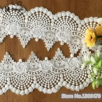 

5 Yards/Lot 8.5 CM Width White Water Soluble Lace Trim Sewing Floral Lace Fabric Trims RS2099