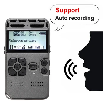 

8GB Digital Voice Recorder with 2 inch LCD Display 72 Hour Dictaphone MP3 Player for Student Studying Supplies Tools