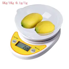 Принимает массу весом до 5 кг/1 кг 0,1/1g ЖК-дисплей Дисплей Кухня весы цифровые весы высокой точности Электронные весы Вес весы для выпечки Чай