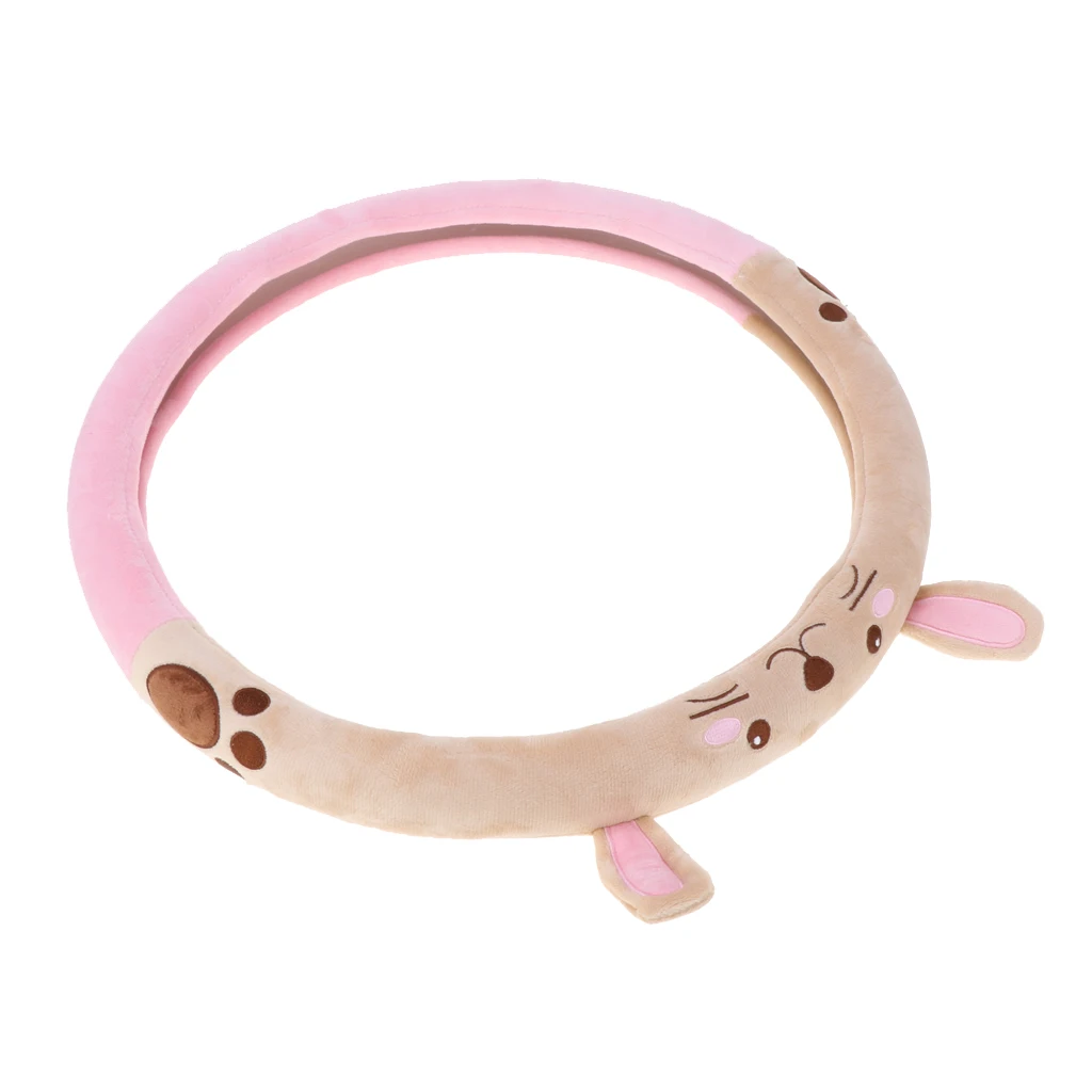 

Cartoon Auto Steering Wheel Cover General 15inch/38cm, Anti Slip, Rabbit