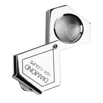 

10X 18mm Metal Foldable Jewel Jewelry Watch Repair Magnifier Pocket Loupe Children Educational Toy Gift Reading Magnifying Glass