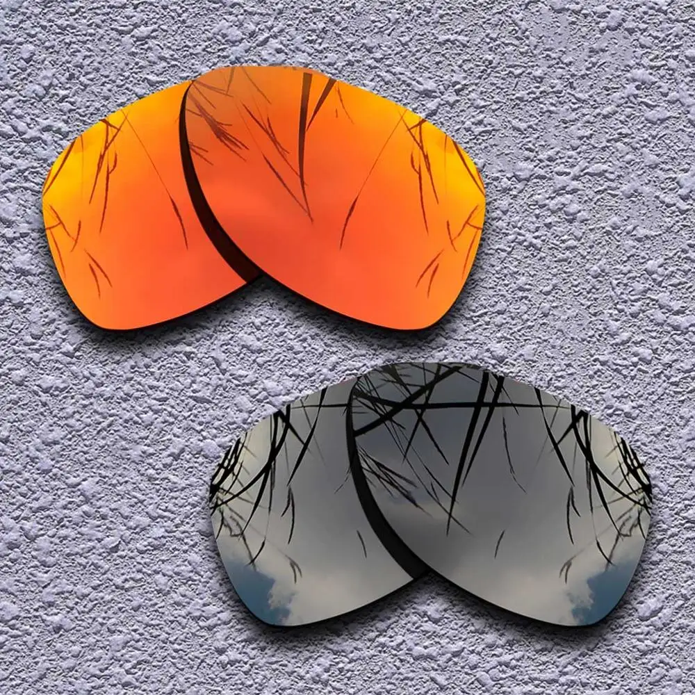 Fire Red-Black 2 пары поляризованных сменных линз для солнцезащитных очков Oakley Dispatch 2-несколько вариантов - Цвет линз: Fire Red-Black