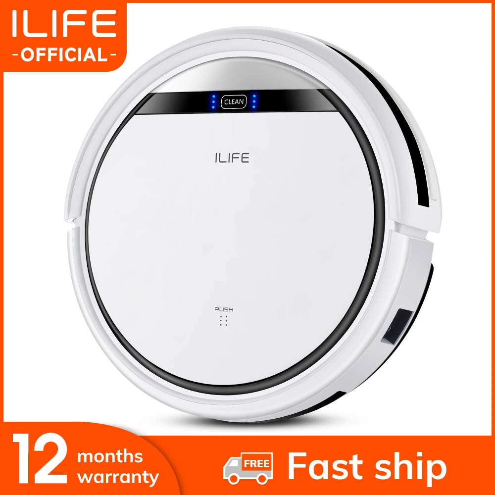 ILIFE V3S Pro Робот Пылесос 600 Pa уровень всасывания мощная уборка для пэт волос анти