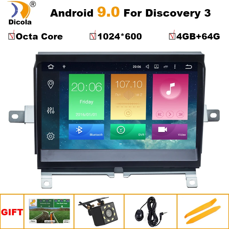 

64GB Android 9 Car DVD Multimedia for Land Rover Discovery 3 LR3 L319 2004~2009 with Radio GPS Navigation Stereo WiFi BT 7''IPS