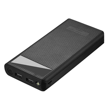 

Type C Dual Usb Qc3.0 7X 18650 Battery Diy Power Bank Box Charger For Cell Phone(No Battery)Black