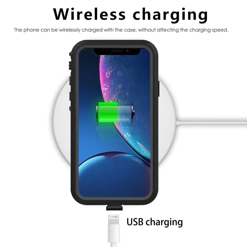 IP68 Водонепроницаемый чехол с подставкой и держателем для iPhone11Pro iPhone 11 Pro X XR XS Max полный защитный спортивный Чехол для плавания и дайвинга чехол