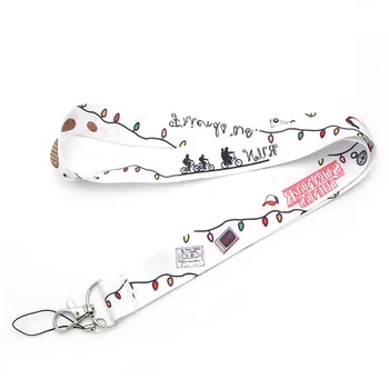 

12set/lot Stranger Things Multi-function Mobile Phone Strap Tags Neck Lanyards keys ID Lanyards Badges Neck Straps webbing E0534