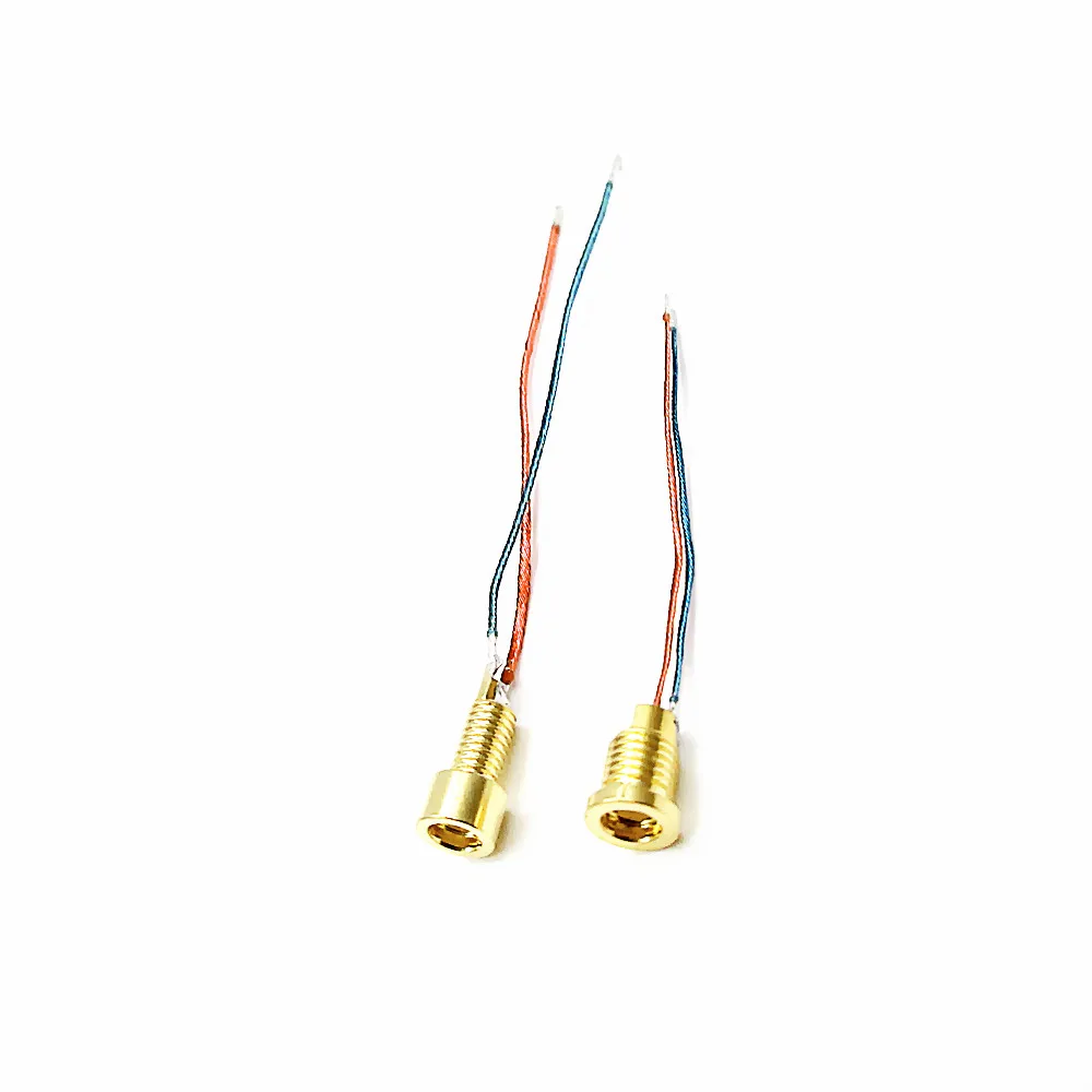 

2 pcs custom made universal pin Socket female socket mmcx Pure copper gold plated Built-in hreaded holder